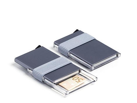 Secrid Cardslide: A versatile modular wallet with RFID-blocking Cardprotector, Slide, and Moneyband. Offers expandable storage for cards, business cards, and banknotes. Effortlessly access cards with sliding mechanism.